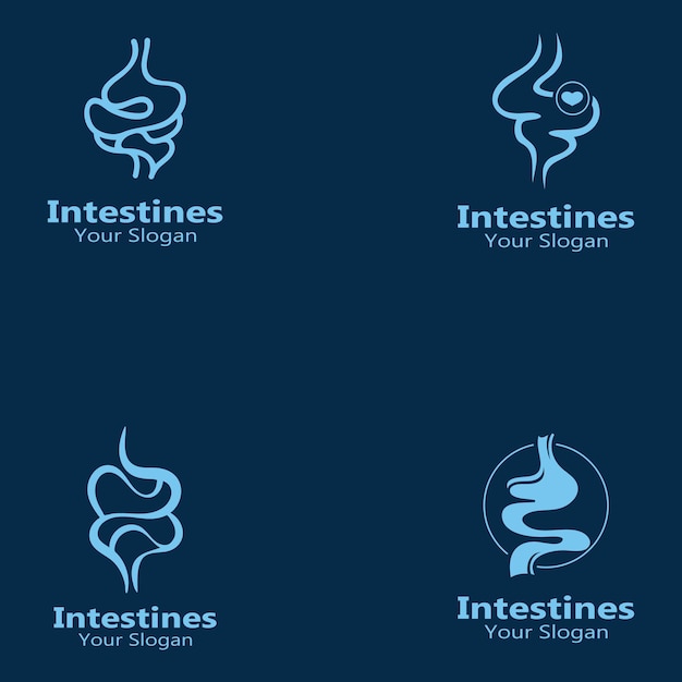 Intestine human Logo Collections digestion Organ medical design