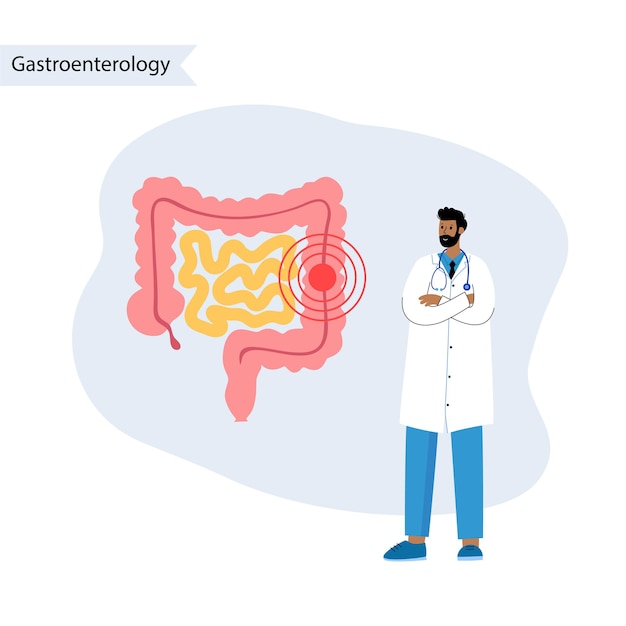 Concetto di marchio dell'intestino