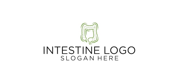 Vector intestine logo design