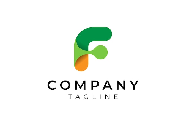 ブランドやビジネスのロゴに使用できる最初のFロゴモダンでスタイリストの手紙Fグラデーションロゴデザイン