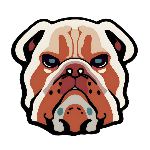 Faccia da bulldog intimidatorio