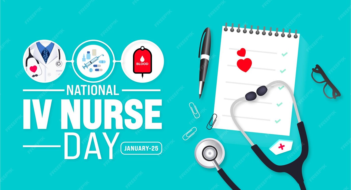 Premium Vector Intravenous nurse day or iv nurse day background design template use to