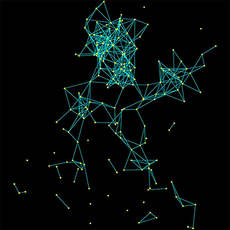 Vector intricate abstract lines and random shapes on a dark background creating a bold and modern aesthetic
