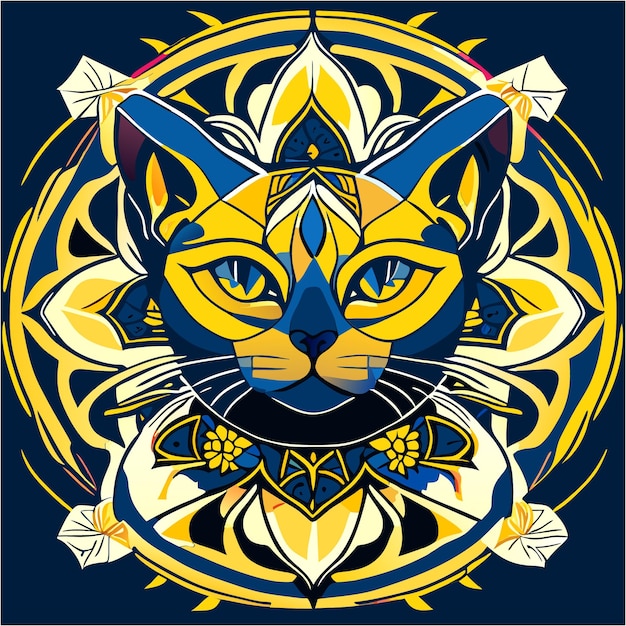 Intricate Dreams Tonkinese Cat with Earthy Mandala Tee Unveiled