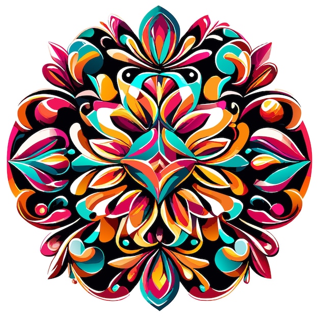 Vector intricate floral ornamentation in damask vectors
