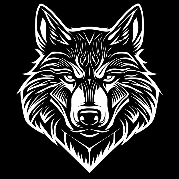 Premium Vector | Intricate lone wolf design in isolated setting