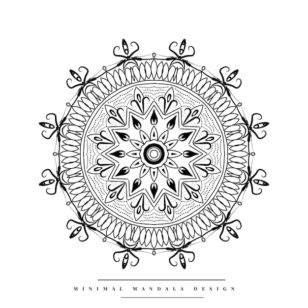 Vector intricate mandala coloring page with natureinspired elements