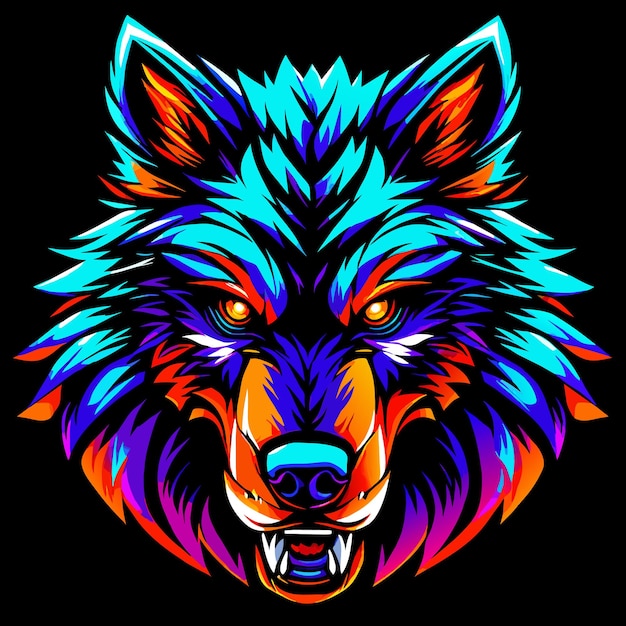 Intricate Wolf Design Perfect for Print and Web