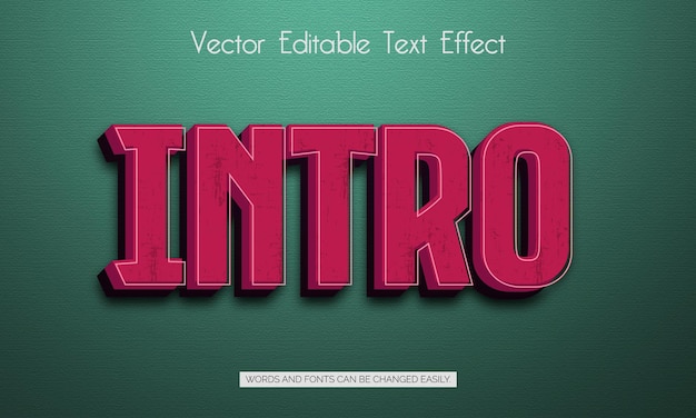 Intro bewerkbaar tekststijleffect