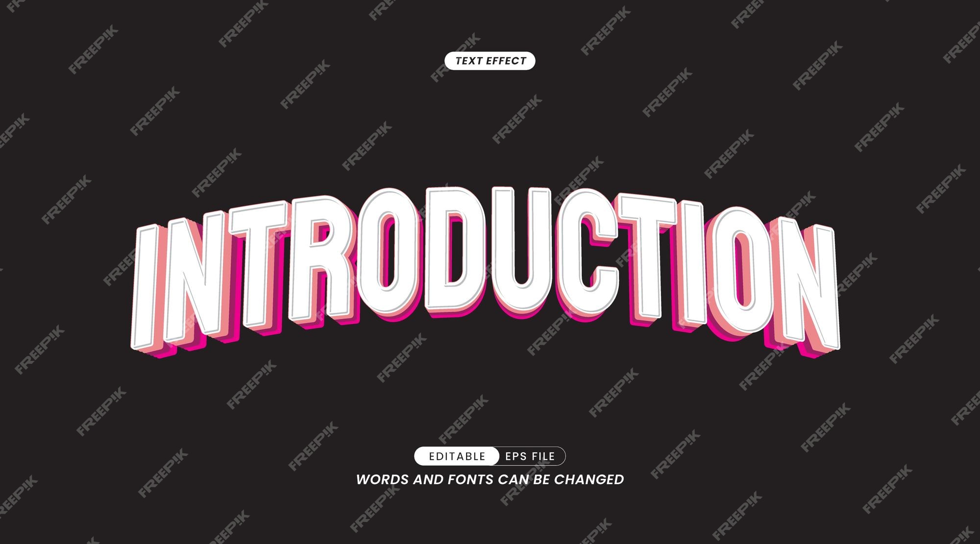 Premium vector introduction vector text effects editable