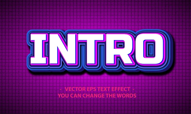 Vector introtekst met effectillustratie