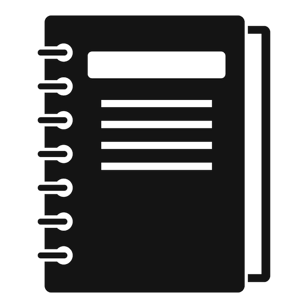Иконка инвентарного блокнота Простая иллюстрация векторной иконки инвентарного блокнота для веб-дизайна, выделенная на белом фоне