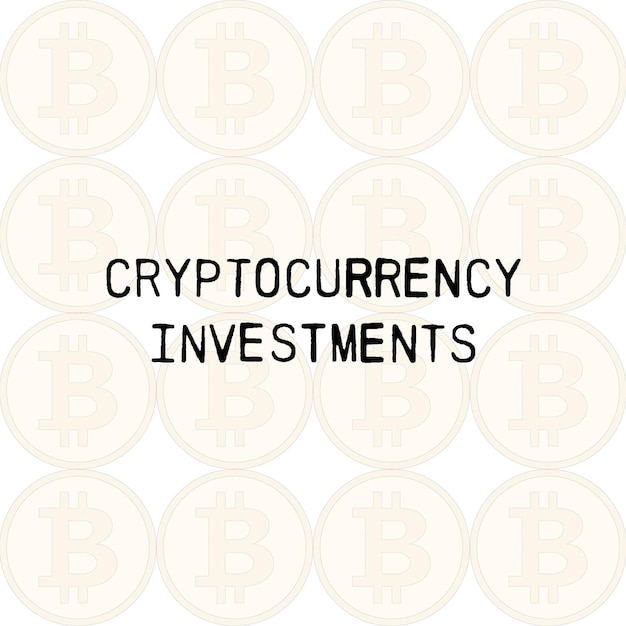 invest in bitcoin, pattern background vector art.