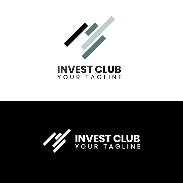 Invest club logo illustrazione vettoriale