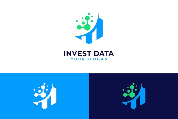 invest logo design with data and technology