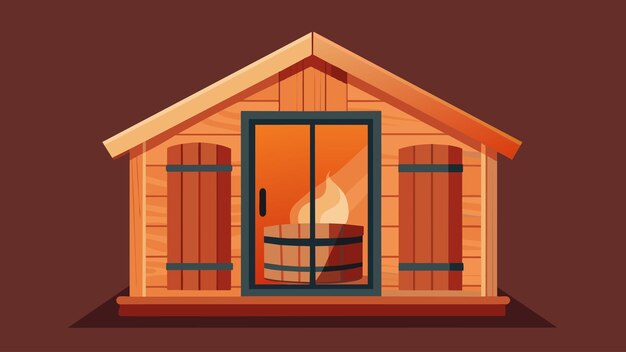 Vector investeer in hoogwaardig cederhout om een duurzame en visueel aantrekkelijke sauna te bouwen die lang meegaat