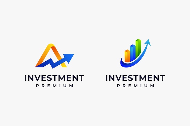 Investeringslogo met staafdiagram