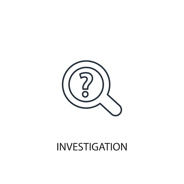 Investigation concept line icon. simple element illustration. investigation concept outline symbol design. can be used for web and mobile ui/ux