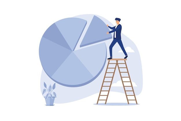 Vector investment asset allocation and rebalance concept