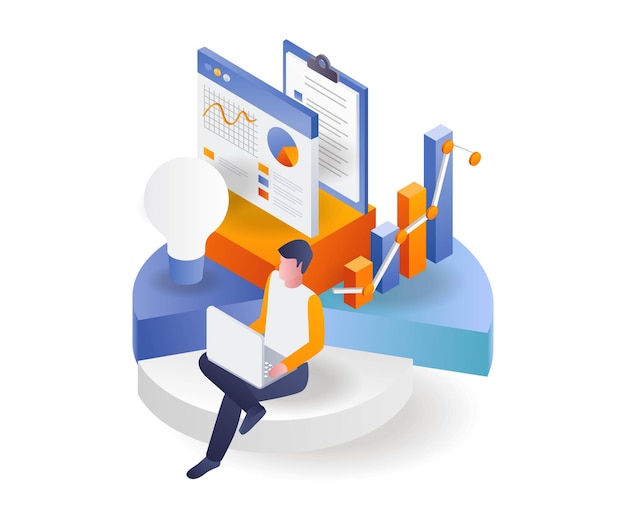 Vector investment business pie chart