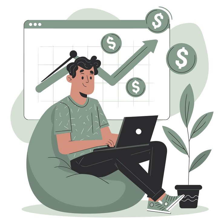 Investment data concept illustration