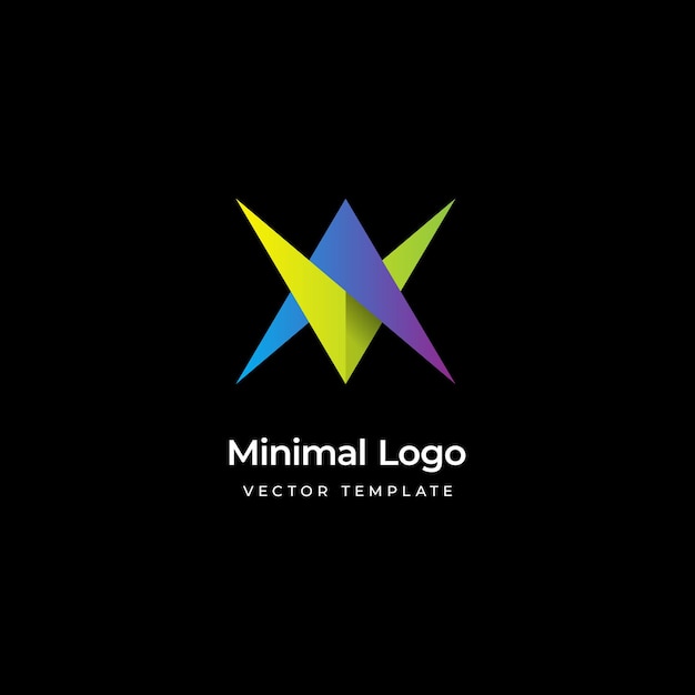 Investment minimal logo template vector illustration