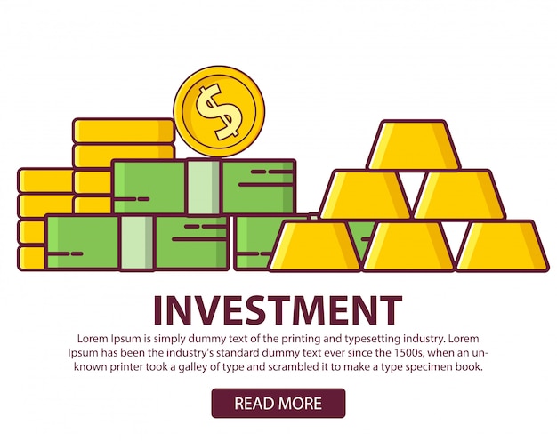 Vector investment web banner