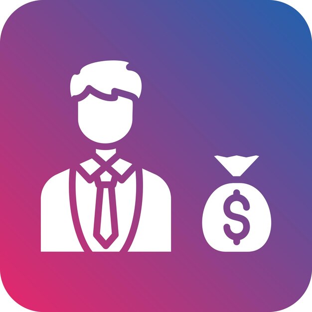 Vector investors icon style