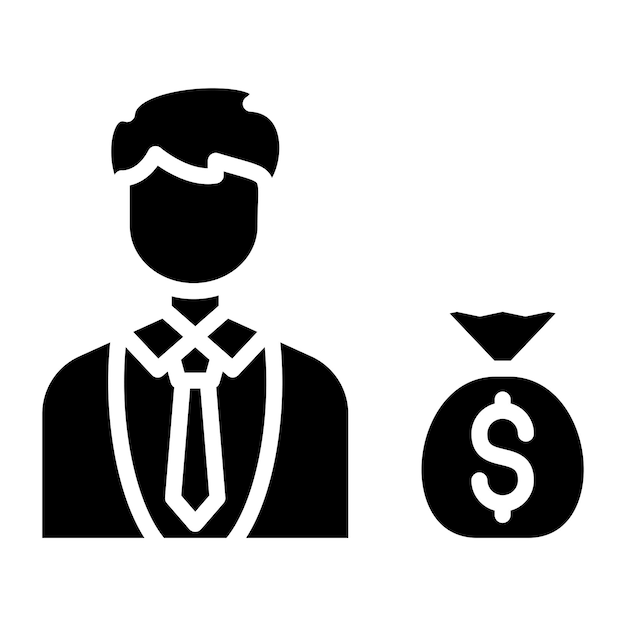 Vector investors icon style