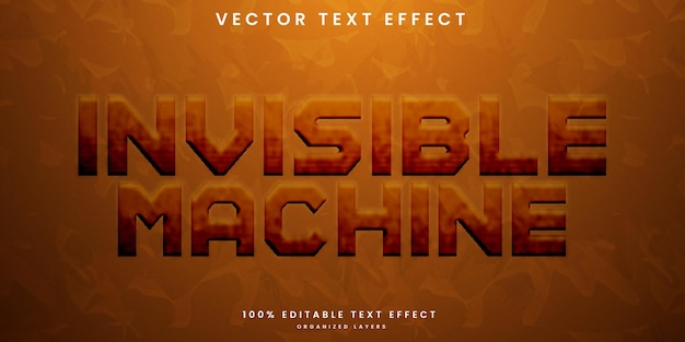 Invisible text effect