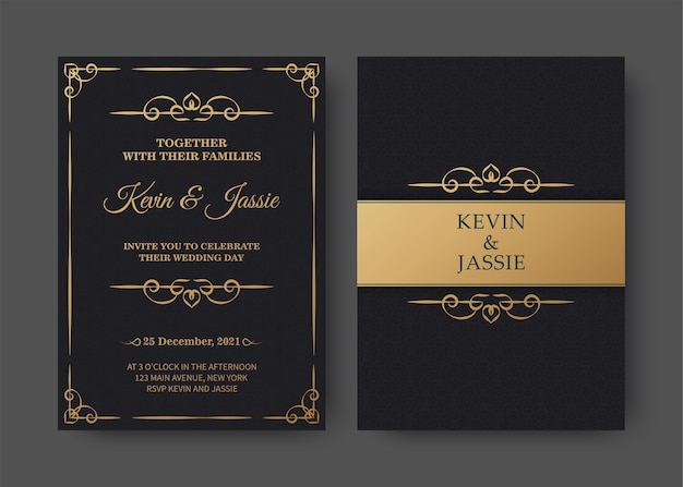 invitation card   design vintage style