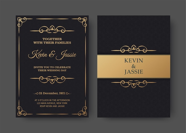 Vector invitation card   design vintage style