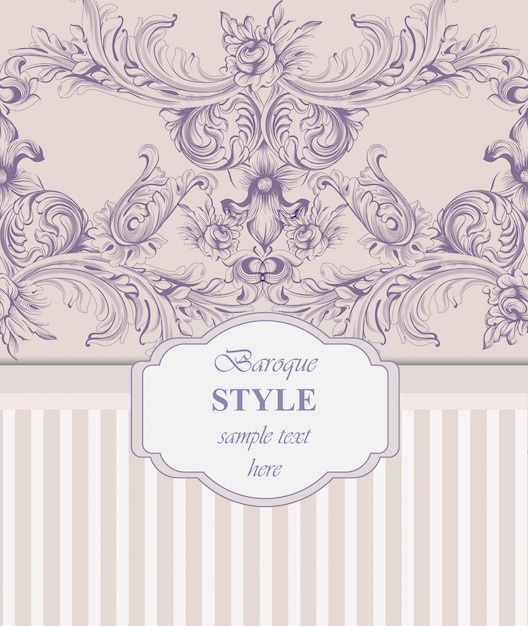 Vector invitation card. royal victorian pattern ornament