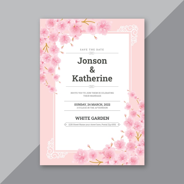 Vector invitation card template design