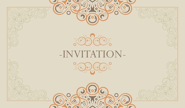 Invitation card vector design vintage style