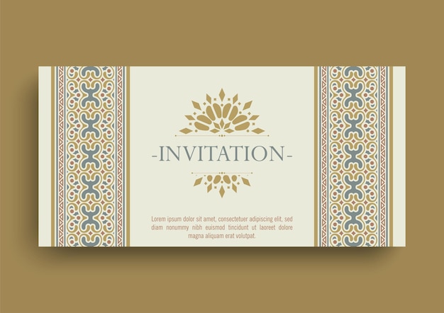 Invitation card vector design vintage style