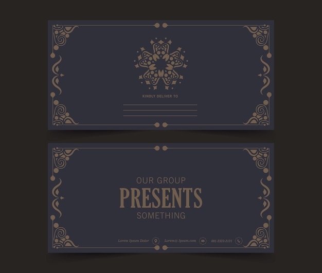Invitation Card with Ornamental Logo