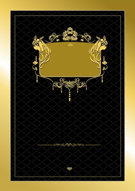 Carta dell'oro dell'invito nozze o illustrazione di vettore di giorno di biglietti di s. valentino
