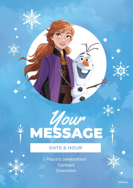 Invitation à l'anniversaire d'Anna Frozen