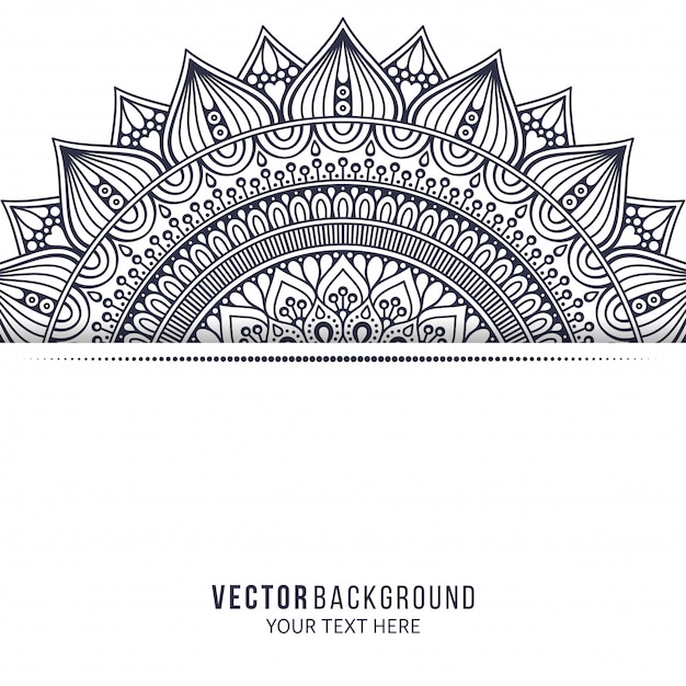 Vector invitation. vintage decorative elements with mandala