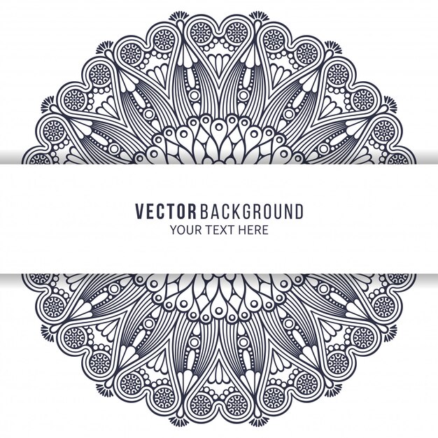 Vector invitation. vintage decorative elements with mandala