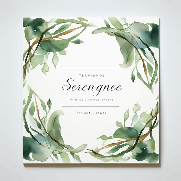 Vector invite marriage save postcard brochure ceremony rose anniversary watercolor wedding frame wreath