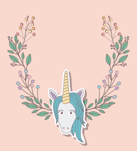 invited birthday party card with unicorn