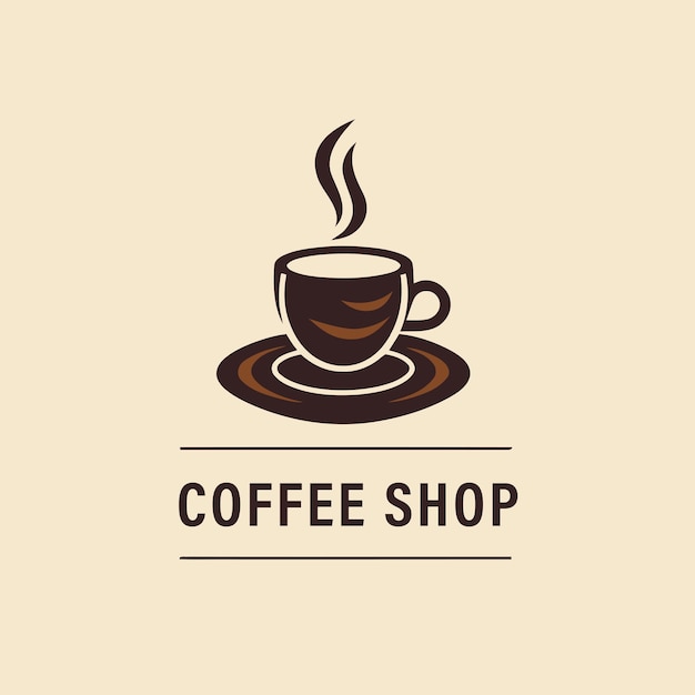 Inviting coffee shop logo in vector format exuding warmth and aroma perfect for a cozy cafe ambiance