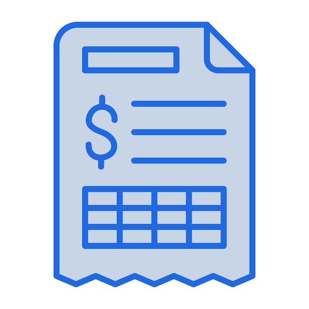 Invoice Blue Tone Illustration