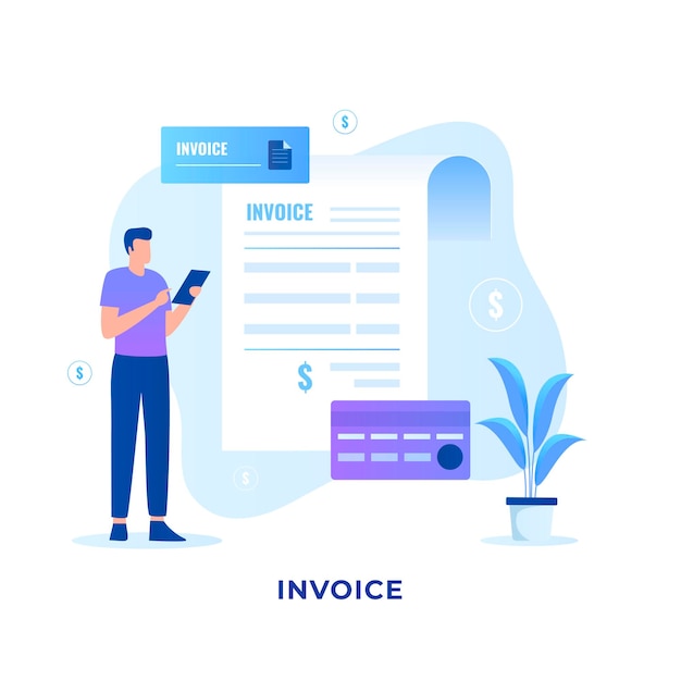 Vector invoice concept.