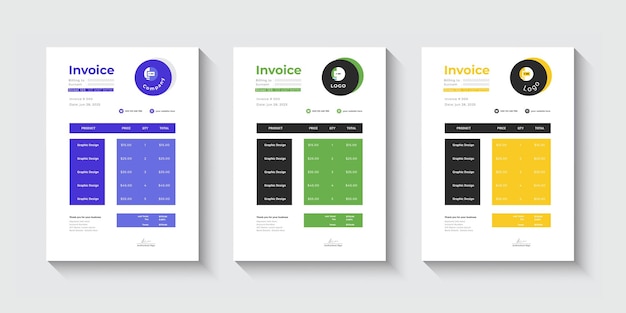 Invoice design template or Invoice minimal design