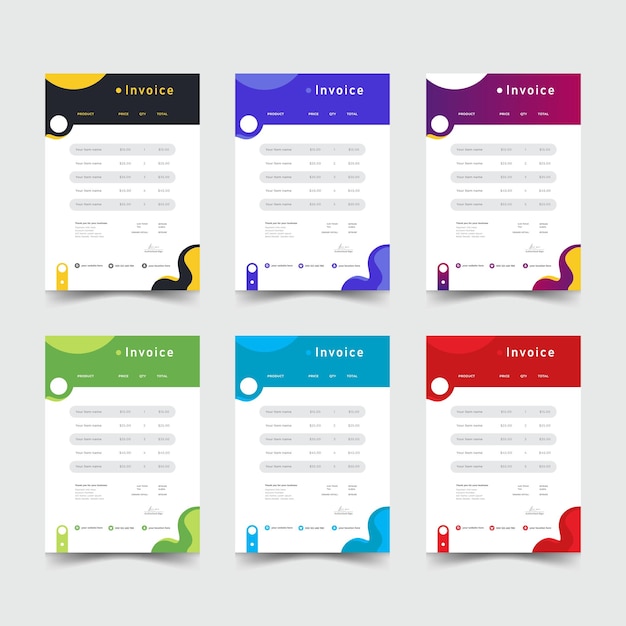 Invoice design template or Invoice minimal design