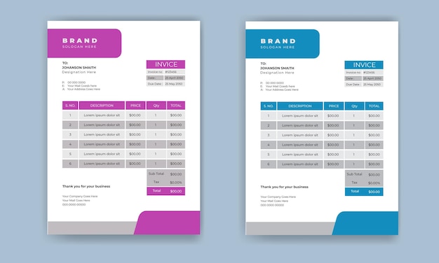 invoice design template