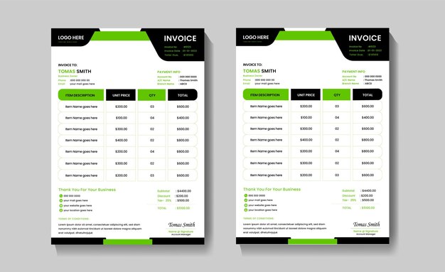 Invoice design template